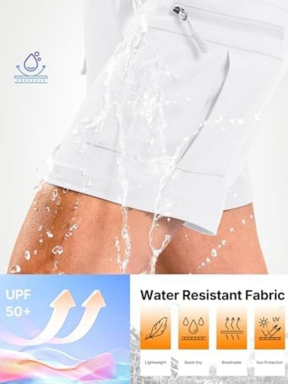 Lightweight Quick-Dry Hiking Cargo Shorts for Women - 7"/9" with Pockets, Summer - Picture 5 of 6